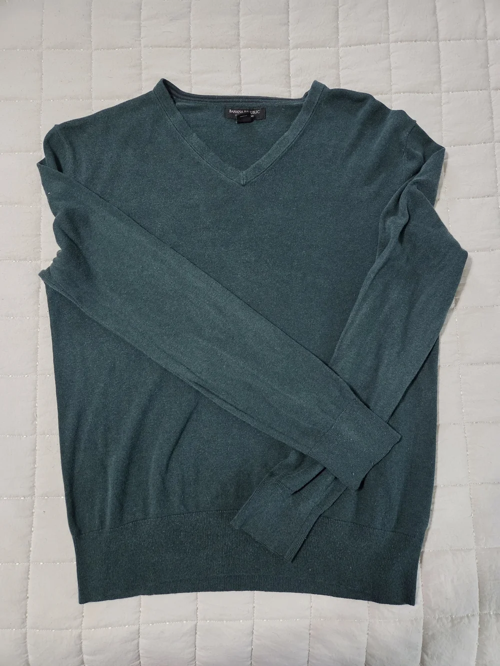 Banana Republic Men’s V-Neck Sweater - Teal Green